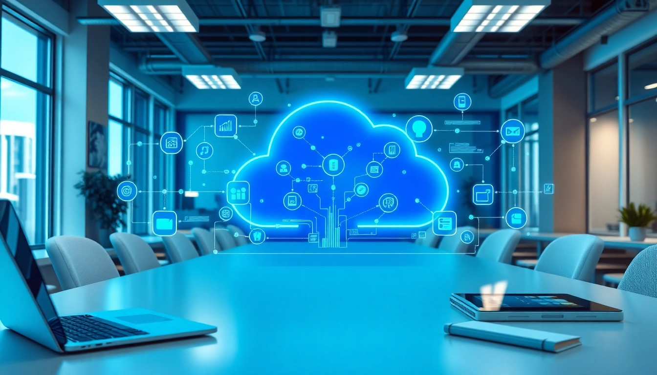Showcase of https://awin68.cloud/ in a professional digital office environment, emphasizing innovation and modern technology.