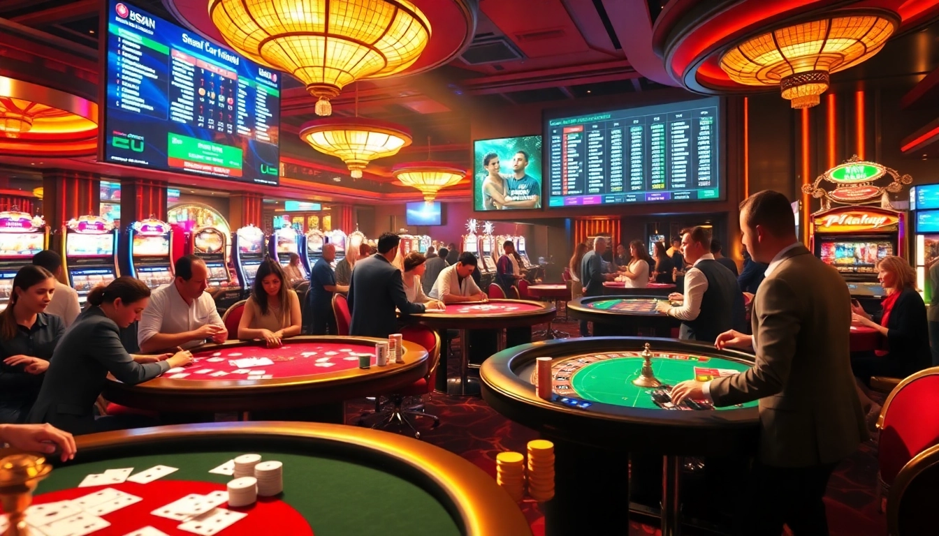 Experience the thrill of high-stakes gambling at 88aa.com with vibrant casino tables and engaging players.